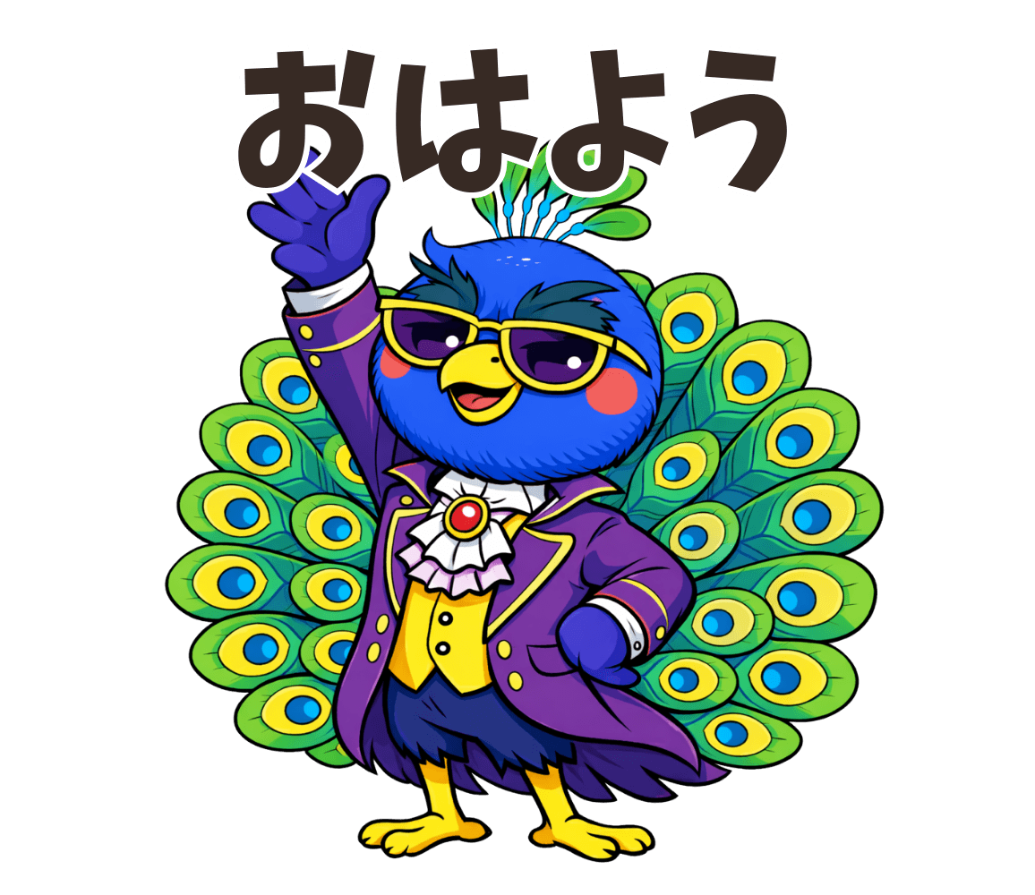 うぬぼれクジャクのLINEスタンプ